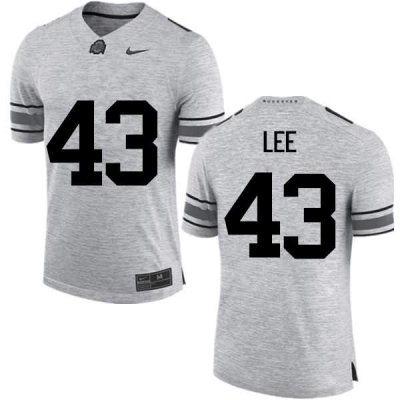 NCAA Ohio State Buckeyes Men's #43 Darron Lee Gray Nike Football College Jersey FHA5745ZJ